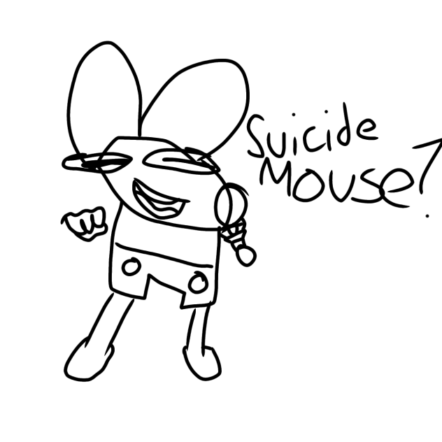 I tried to draw Suicide Mouse