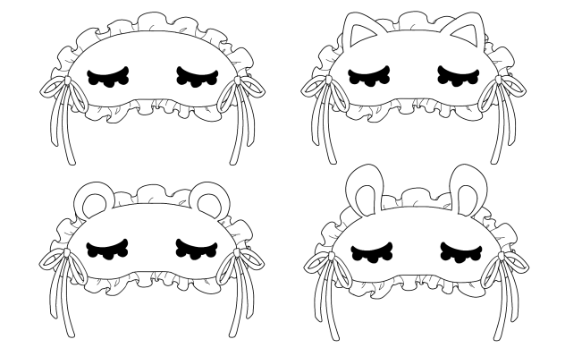 線画・アイマスク