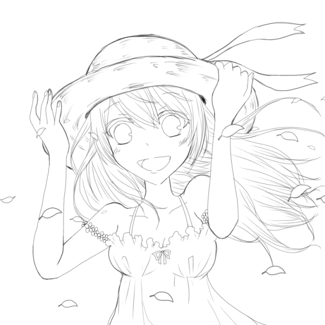 夏の香《線画》