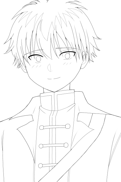 照れシュタルク線画