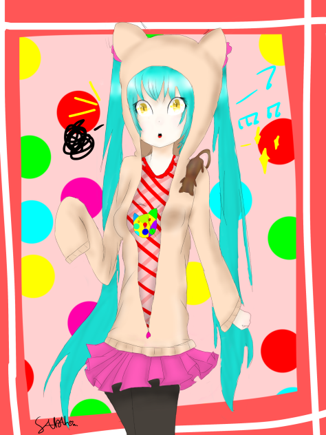 hatsune miku cat speed paint