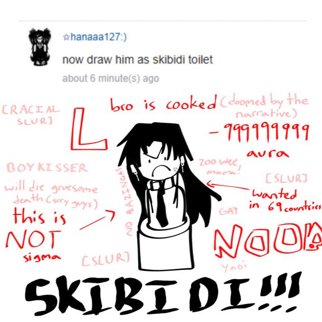 draw him as skibidi toilet they said