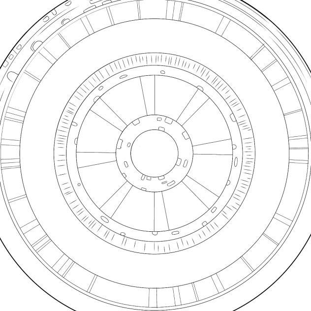 steampunk outline background