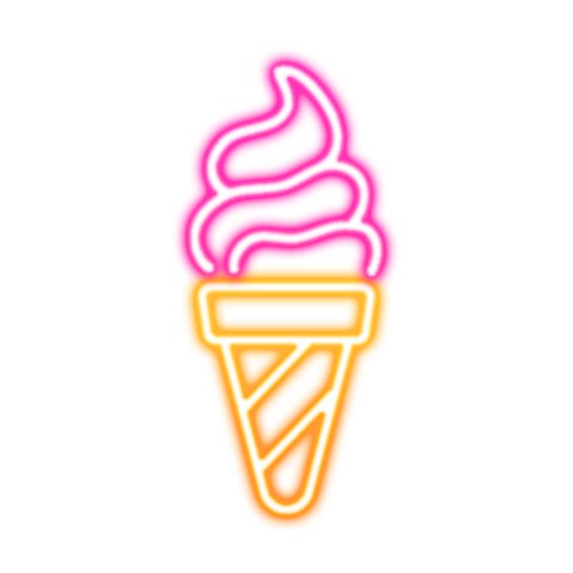 Ice Cream neon icon