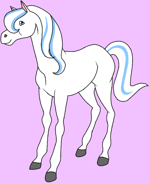 IceHeart as a baby foal in horseland