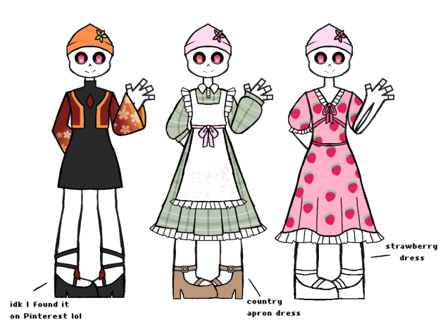 flower in three colored in outfits