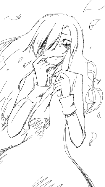 メアリー線画