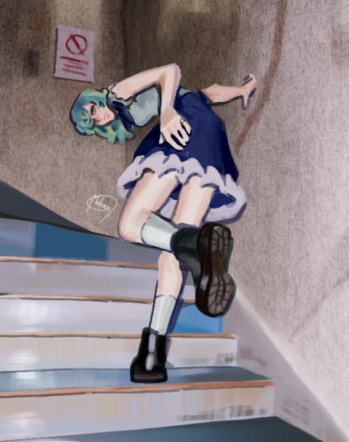 stairs girl