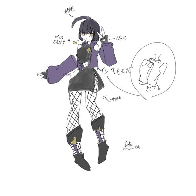 瑠璃のキャラデザ初期案