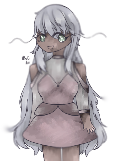 Girl with Very Long Hair