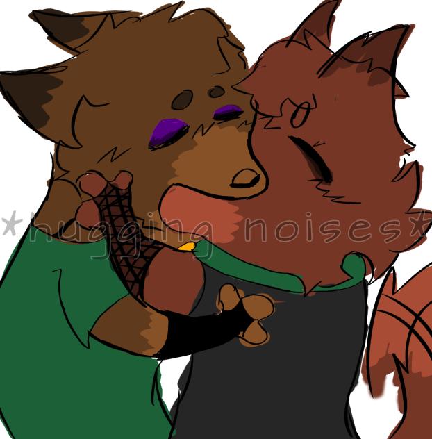 they're just hugging