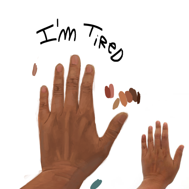 pintura mão