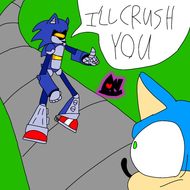 Lazy Mecha Sonic mk 3 drawing