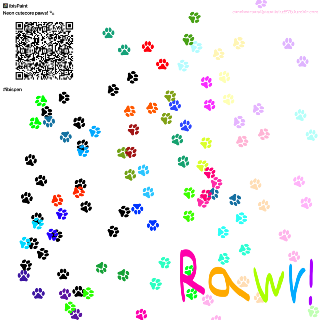 Neon cutecore paws! 🐾