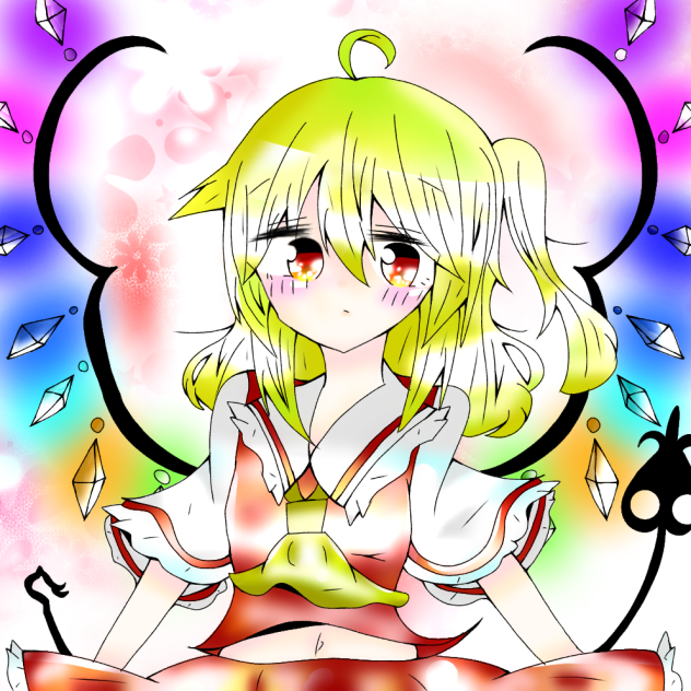 フラン描いてみた (腹チラ)