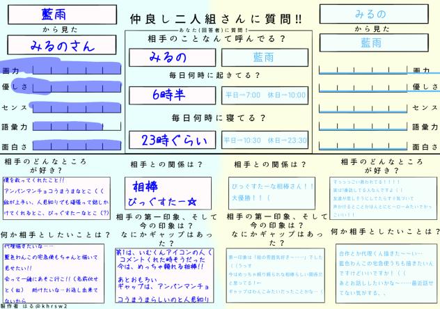 相棒さんへ！！