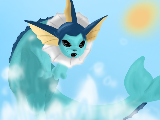 Realistic vaporeon
