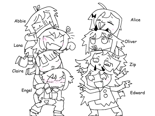 The 2 groups of 4