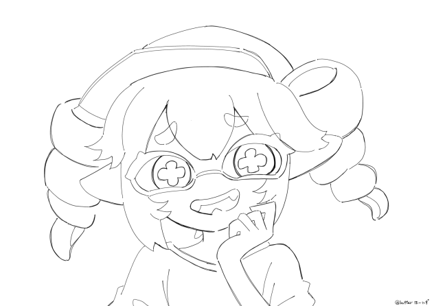 オーバーライド　いかちゃん線画