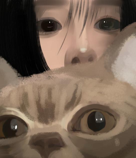 Cat and Someone