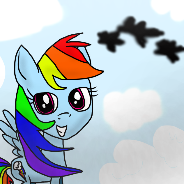 Rainbow Dash In Cloudsdale