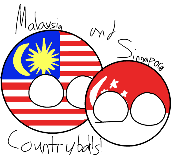Malaysia and Singapore Countryballs!