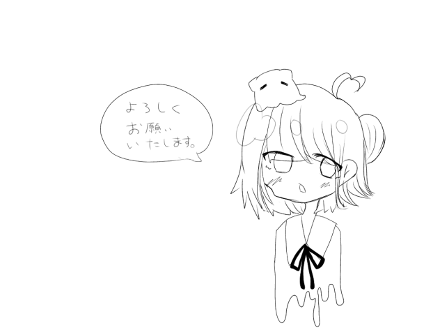 マイカちゃん　線画