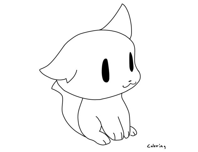Coloring page cat