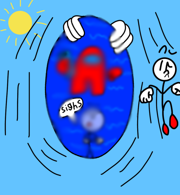 Among us and Henry stickmin stuck