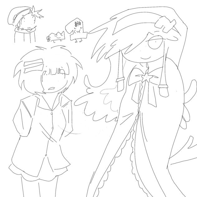 gaty n one gijinka doodle