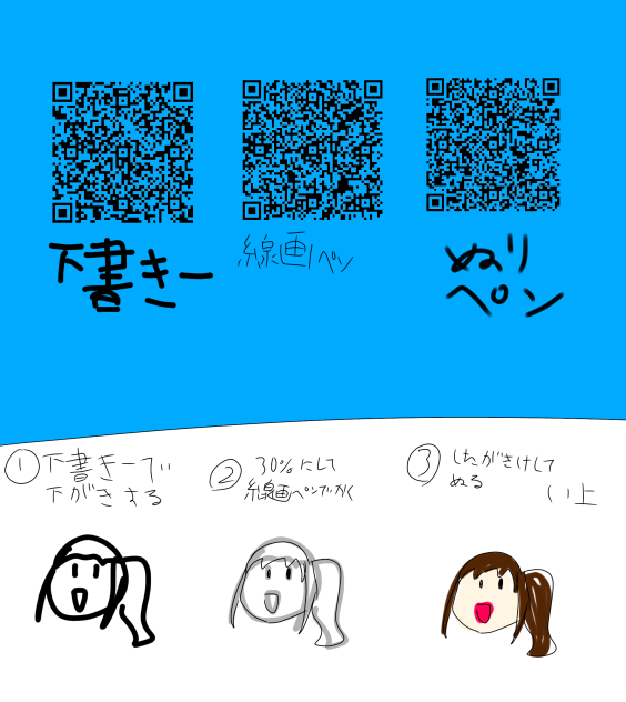 いつも使ってるブラシ（ペン）セット