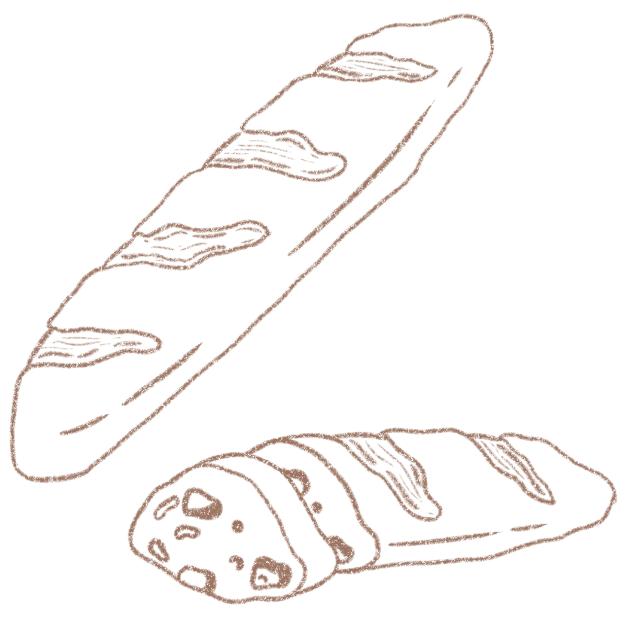 Bread - Baguette Outline