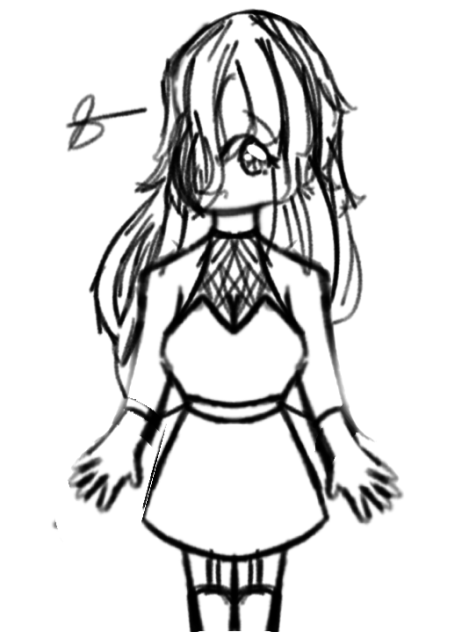 A Beautiful random girl I drew Sketch