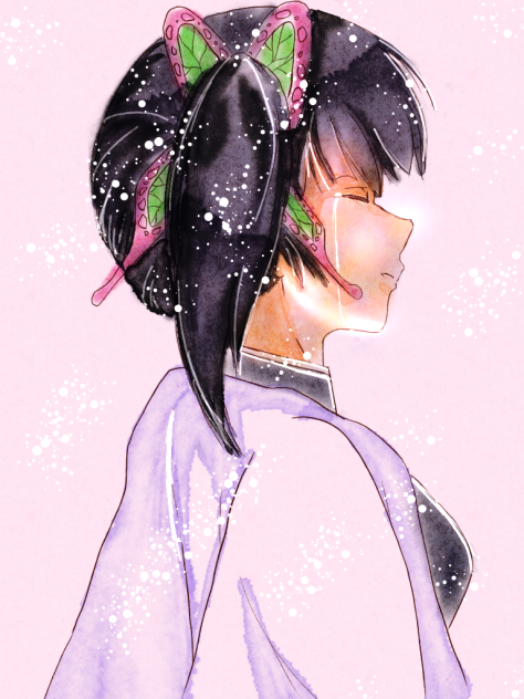 鬼滅の刃　栗花落カナヲ（水彩風）
