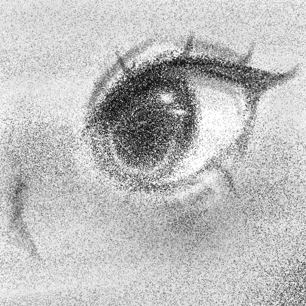 quick pointillism drawing