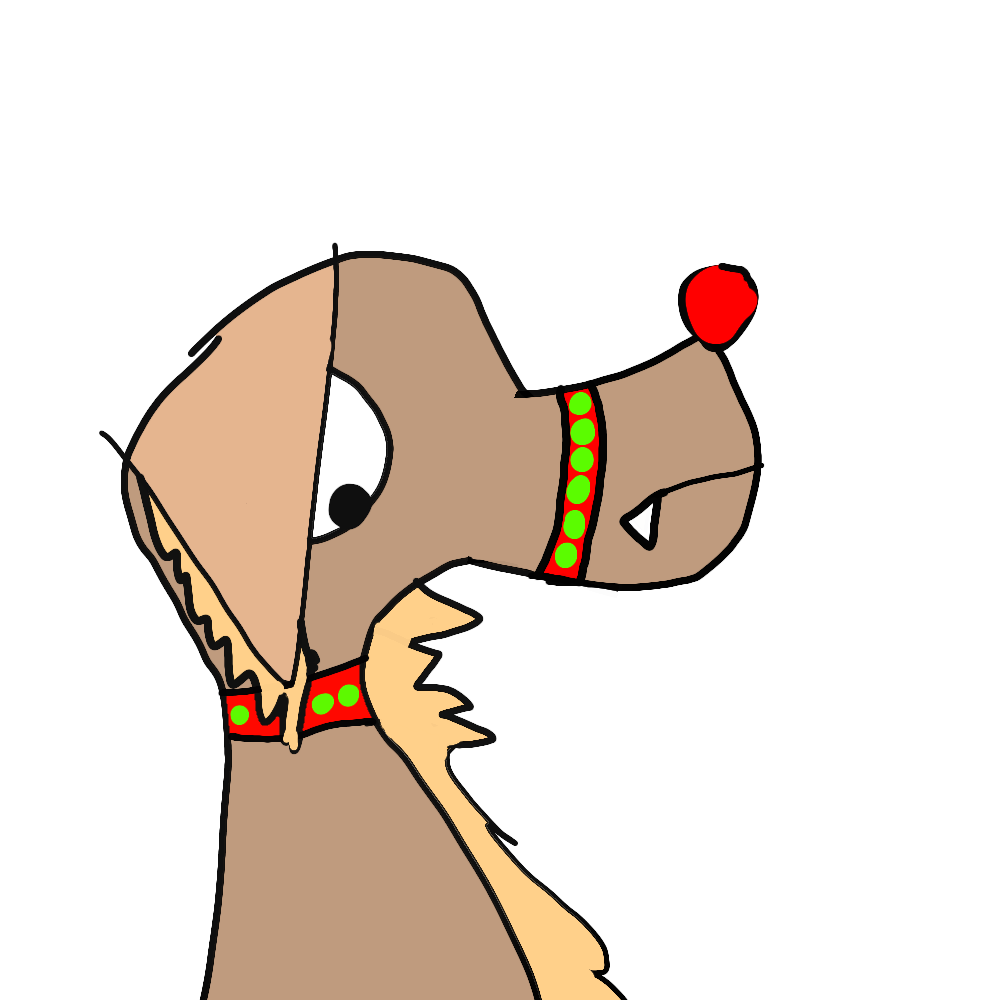 Rudolph the Red nosed....dog - ibisPaint