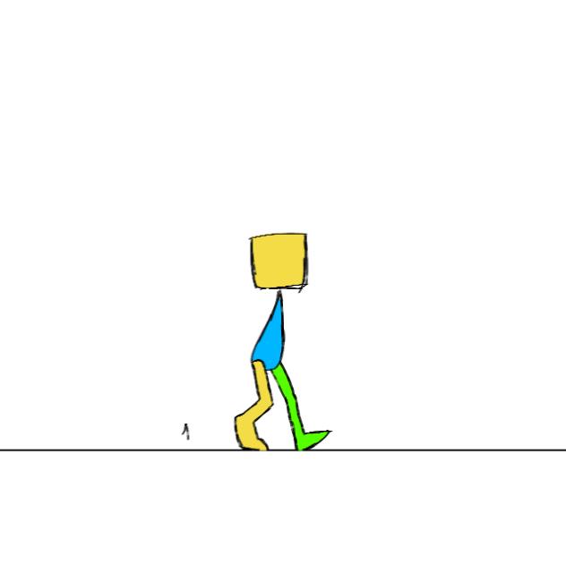 Walk cycle (first animation) - ibisPaint