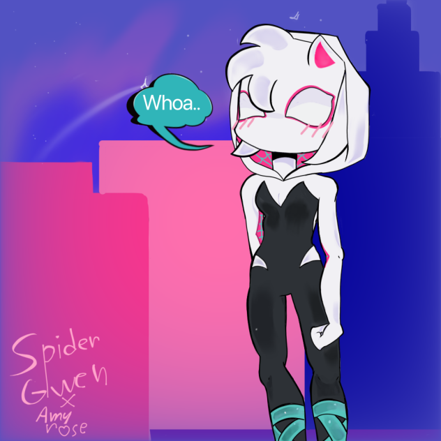 Amy rose 🌹 x spider Gwen 🕷️🕸️