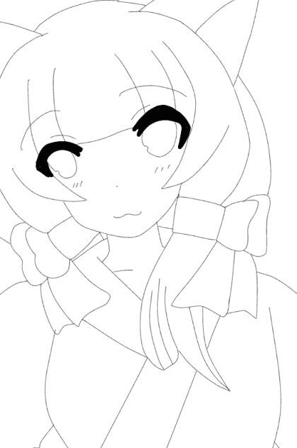 女の子【線画】