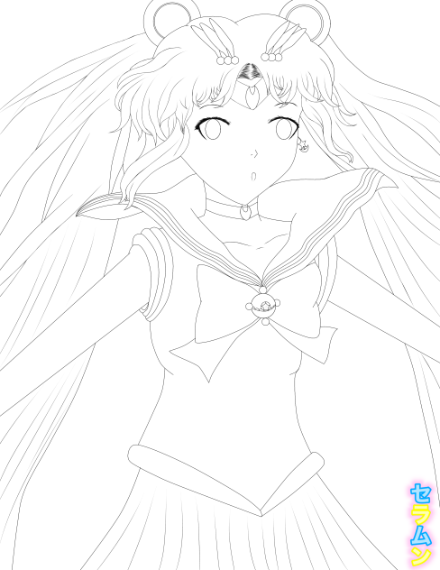 Sailor Moon v1 (Coloring Page) [Updated]
