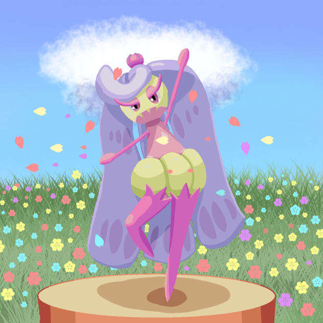 花畑の中で踊るアマージョ