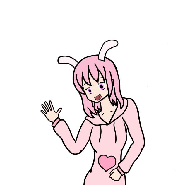 Kate the bunny girl waves hello!!!!