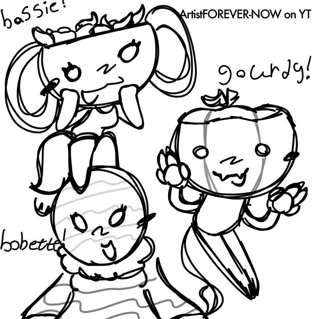Fan art of ,Bobette,bassie ,and gourdy!