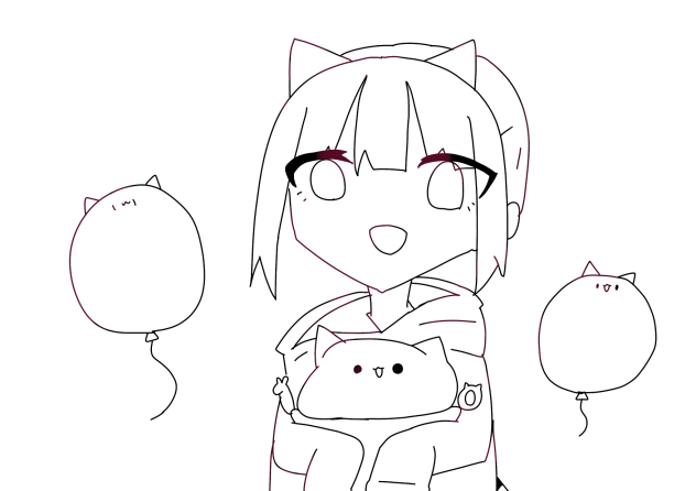 塗り絵大会の線画！
