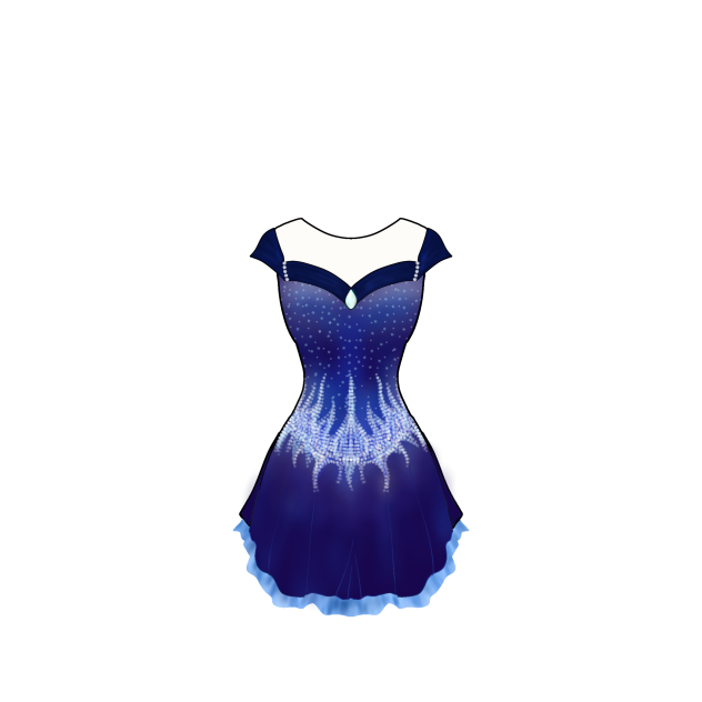 Blue Skating dress