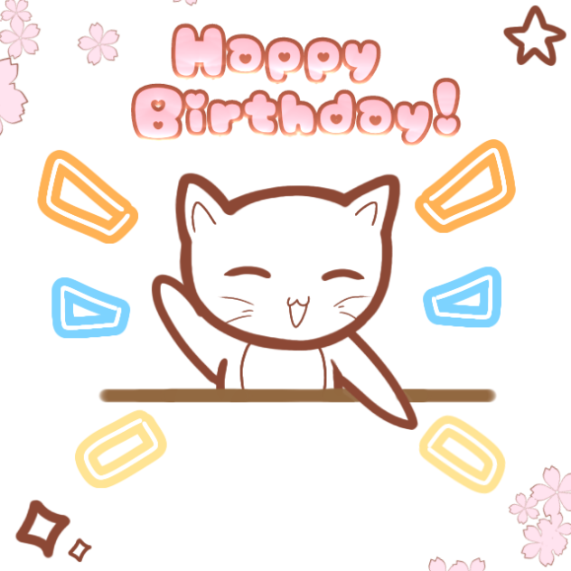 Happy birthday cat animation