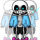 Glitchtale Sans pixel art