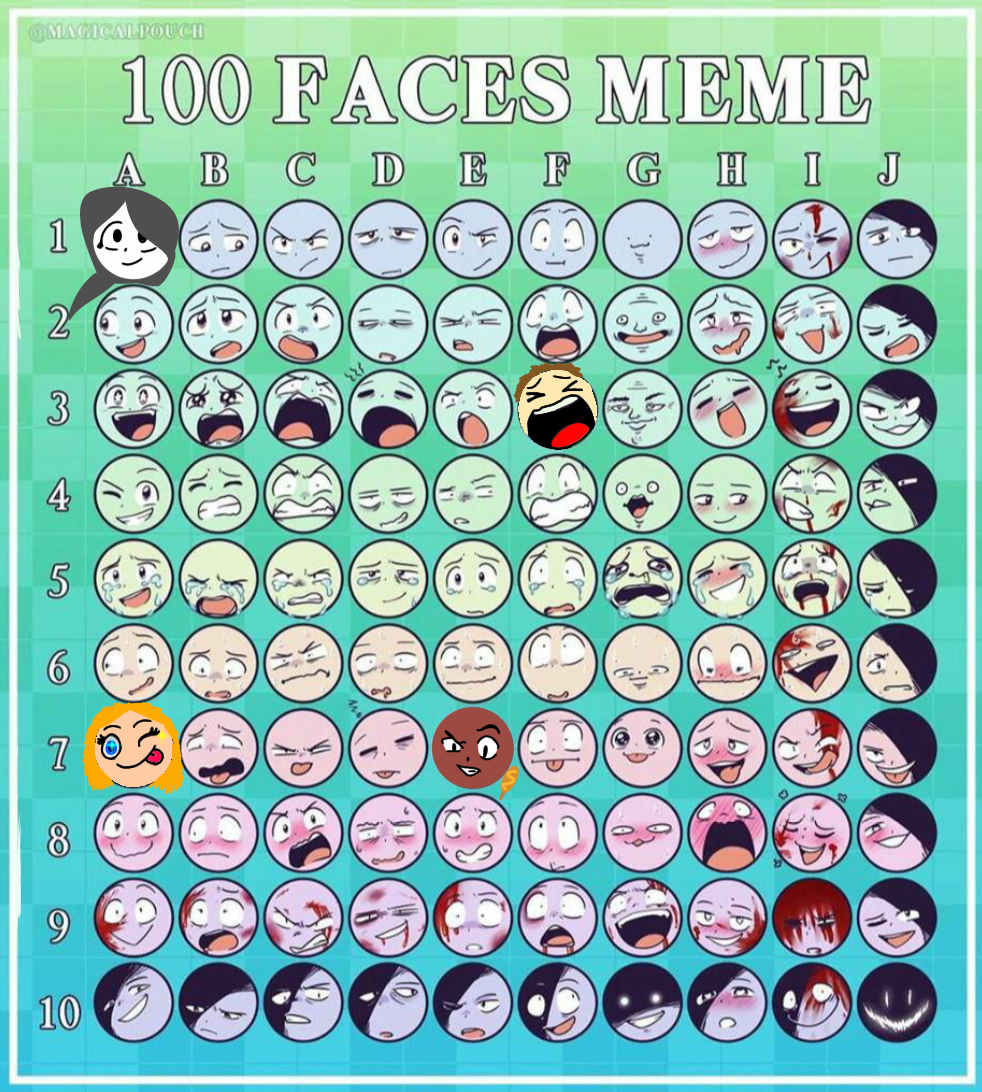 100 faces collab - ibisPaint