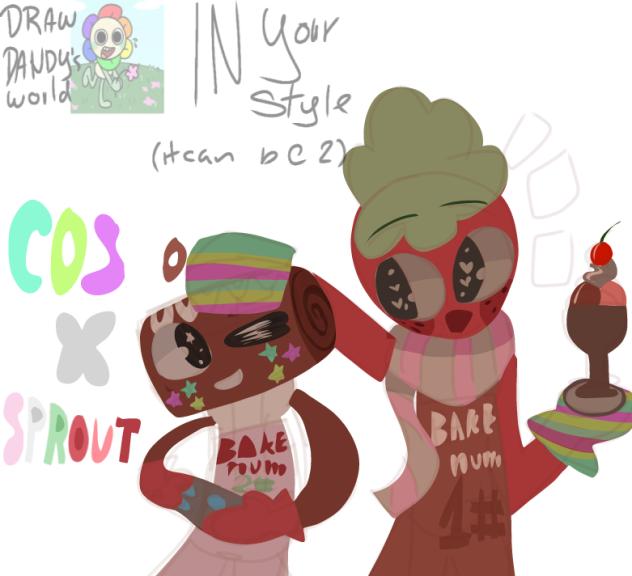 draw dandy's world characters iys