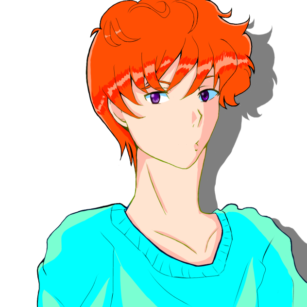 オレンジ髪男子